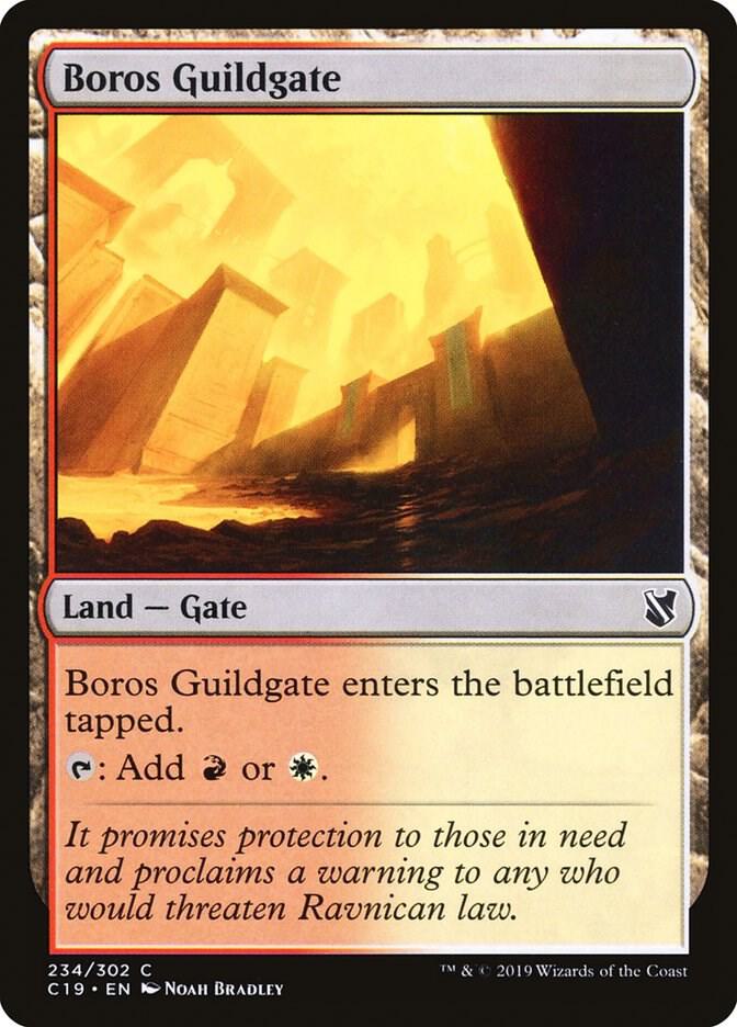 Boros Guildgate 234 card from Commander 2019