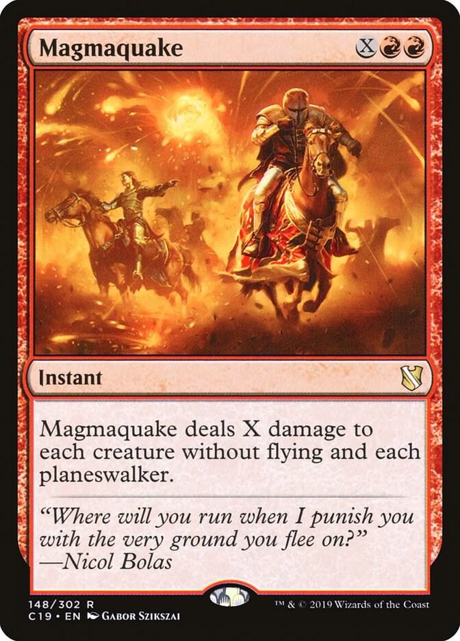 Magmaquake 148 card from Commander 2019
