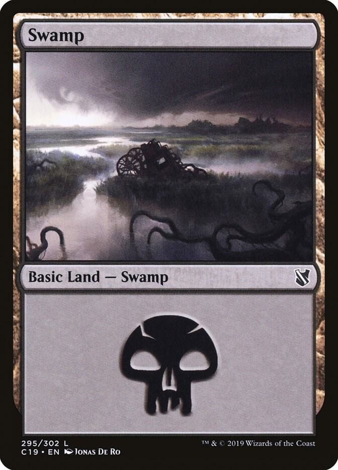 Swamp 295 card from Commander 2019