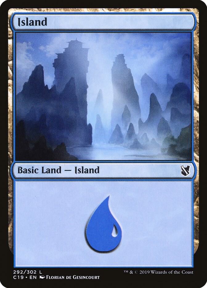 Island 292 card from Commander 2019