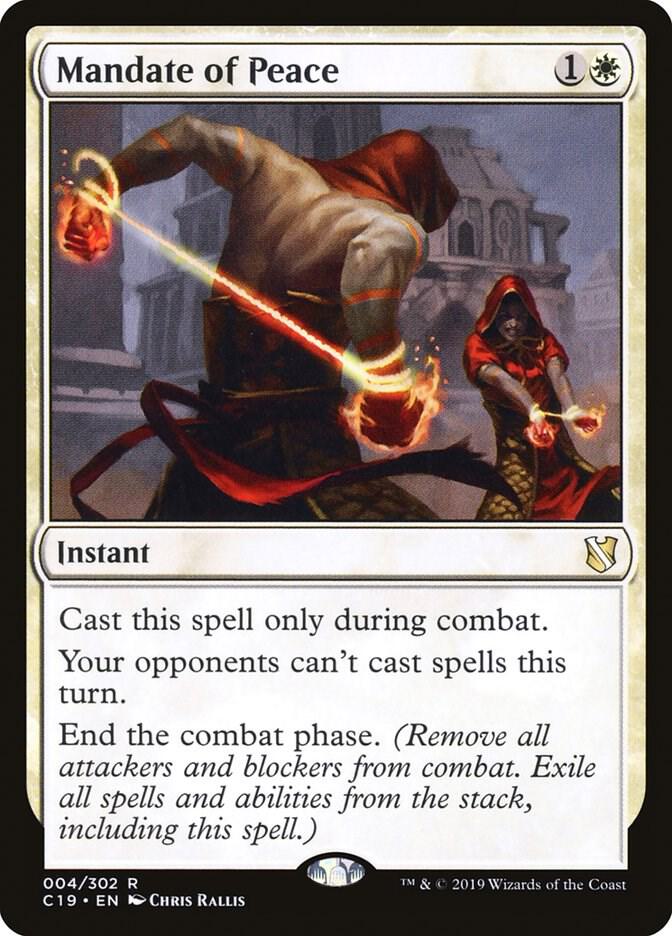Mandate of Peace 4 card from Commander 2019