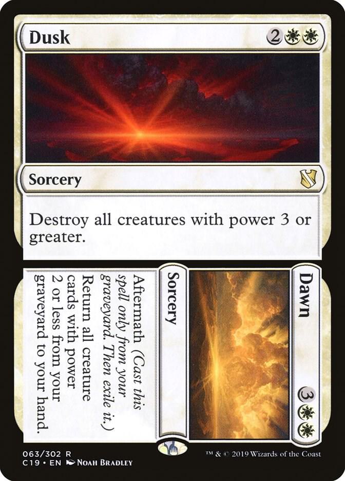 Dusk // Dawn 63 card from Commander 2019