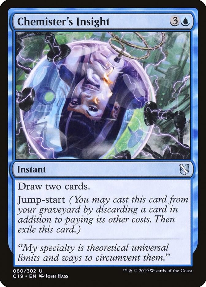 Chemister's Insight 80 card from Commander 2019