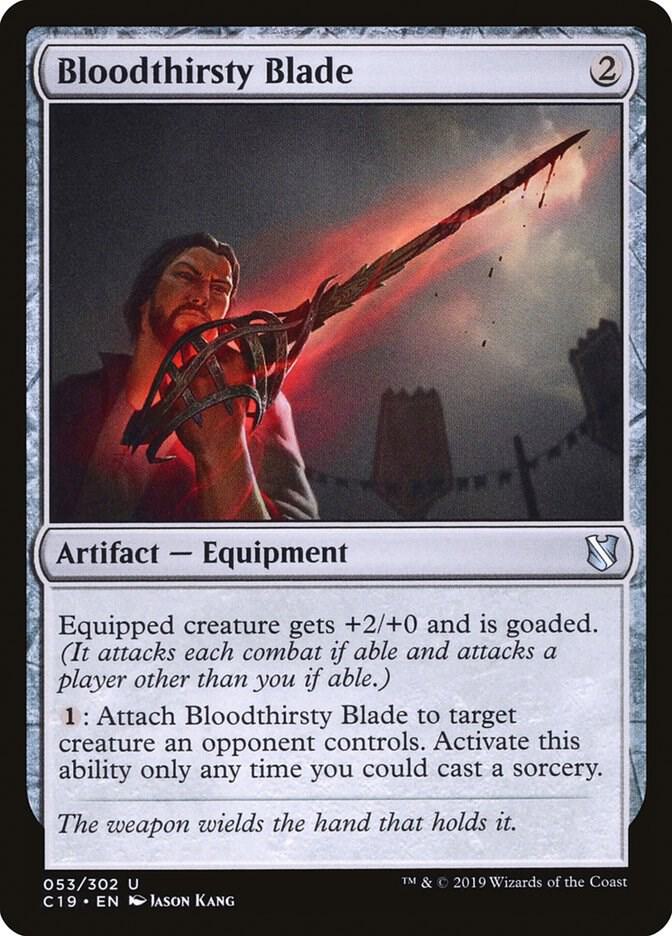 Bloodthirsty Blade 53 card from Commander 2019