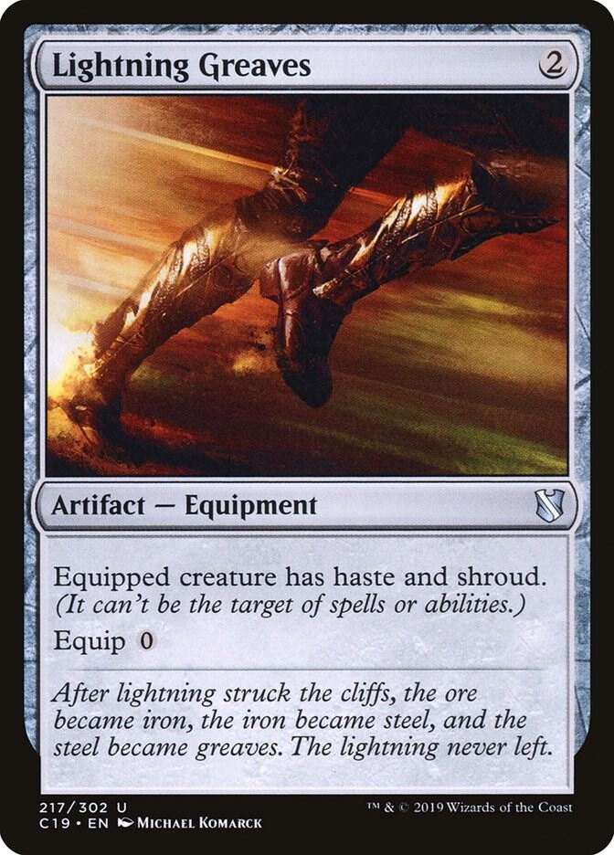 Lightning Greaves 217 card from Commander 2019