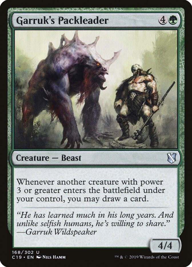 Garruk's Packleader 168 card from Commander 2019