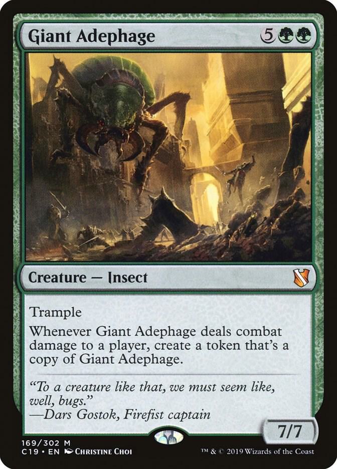 Giant Adephage 169 card from Commander 2019