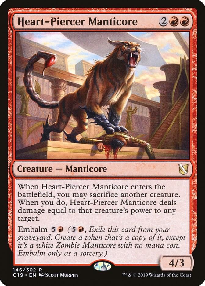 Heart-Piercer Manticore 146 card from Commander 2019