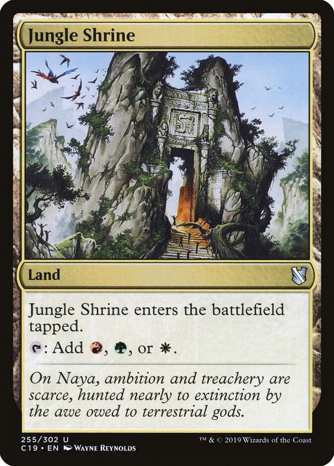 Jungle Shrine 255 card from Commander 2019
