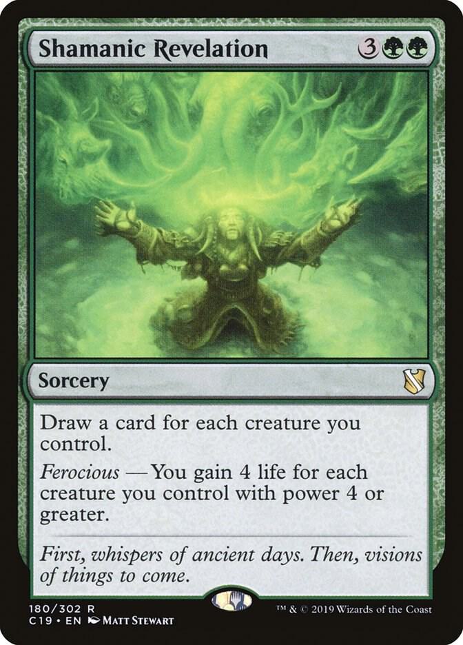 Shamanic Revelation 180 card from Commander 2019