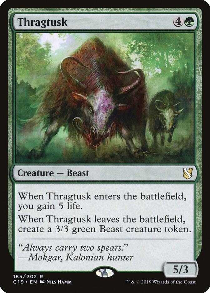 Thragtusk 185 card from Commander 2019