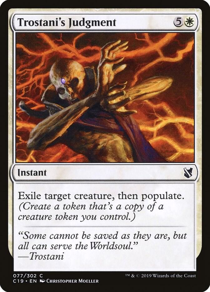 Trostani's Judgment 77 card from Commander 2019