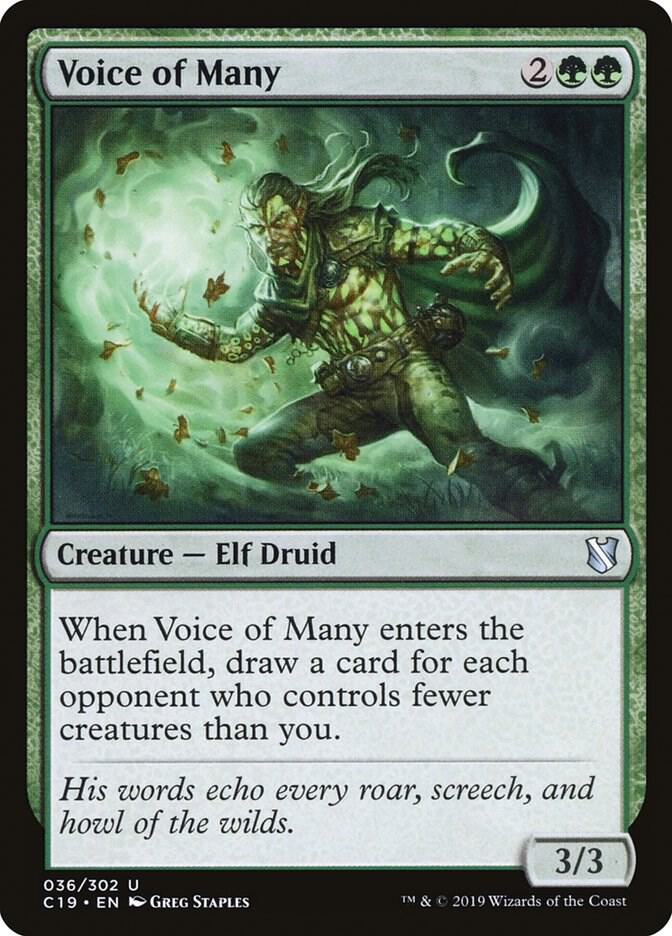 Voice of Many 36 card from Commander 2019