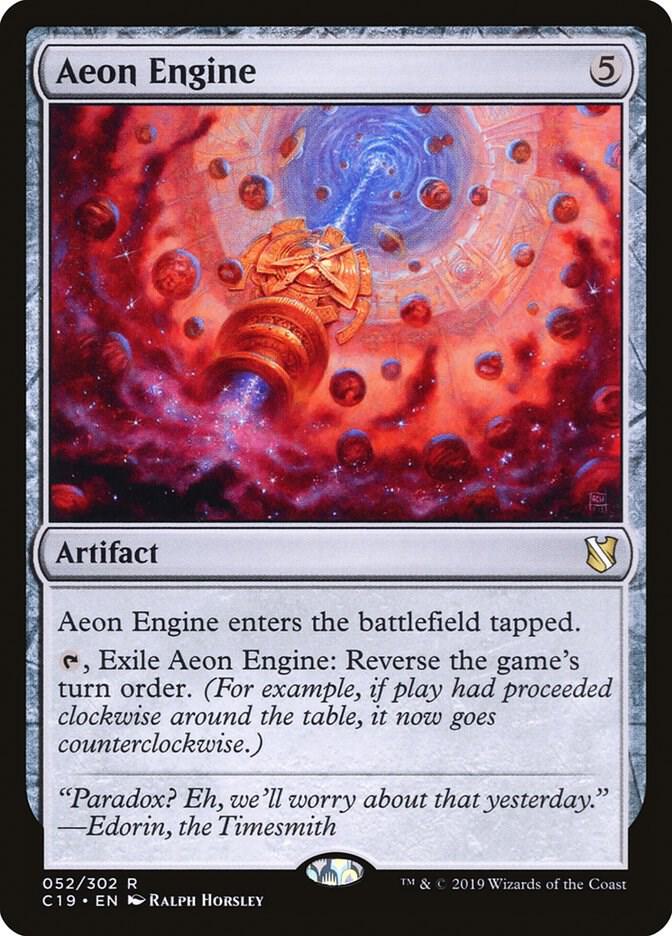 Aeon Engine 52 card from Commander 2019