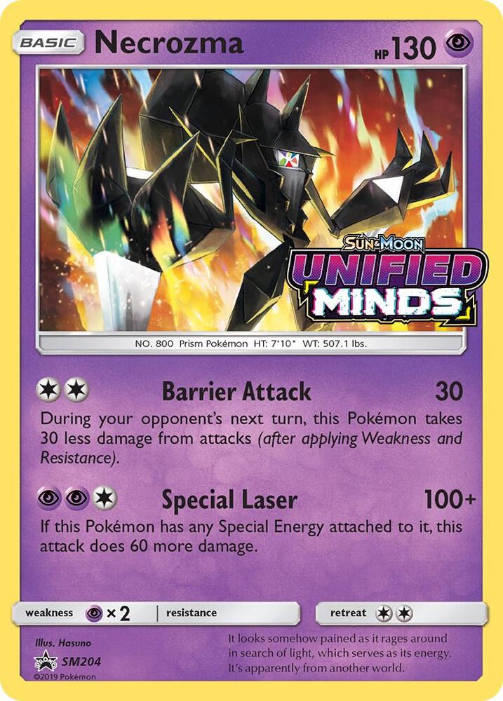 Necrozma (Prerelease) SM204 card from SM Promos