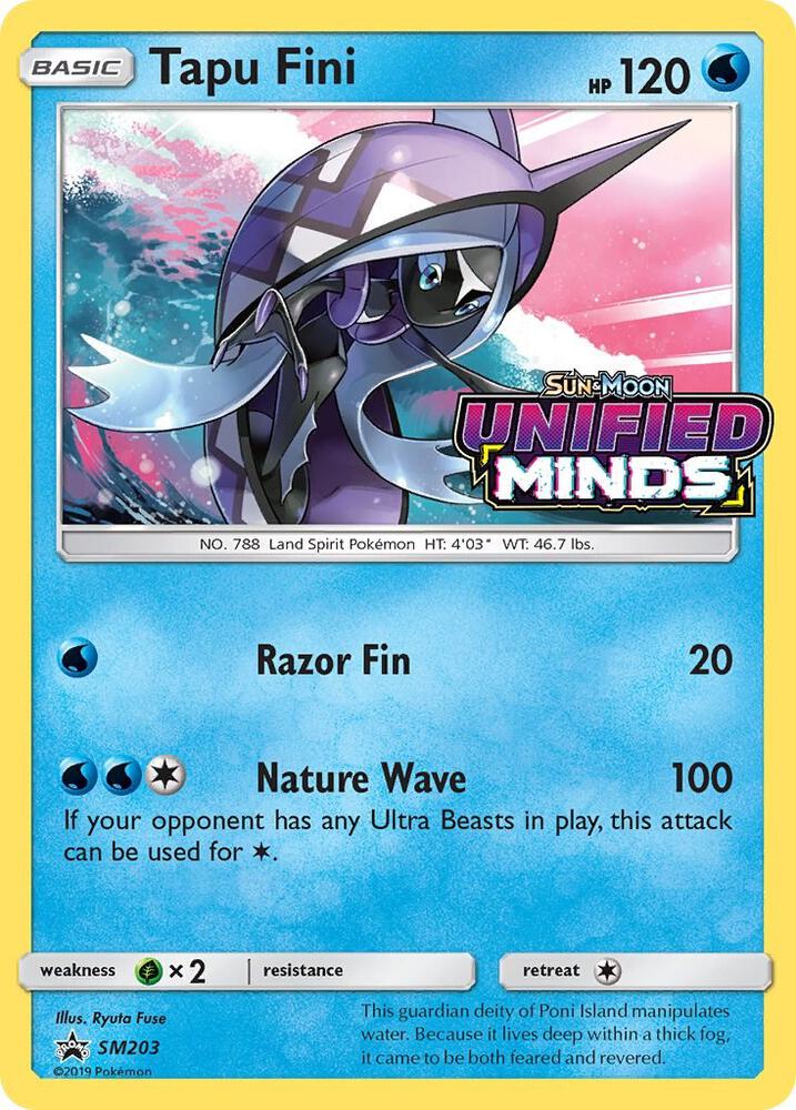 Tapu Fini (Prerelease) SM203 card from SM Promos