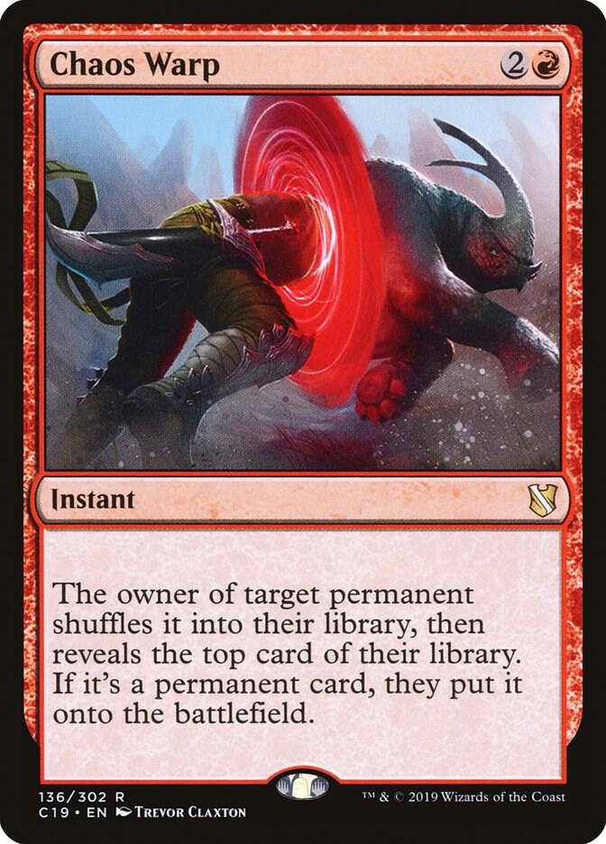 Chaos Warp 136 card from Commander 2019
