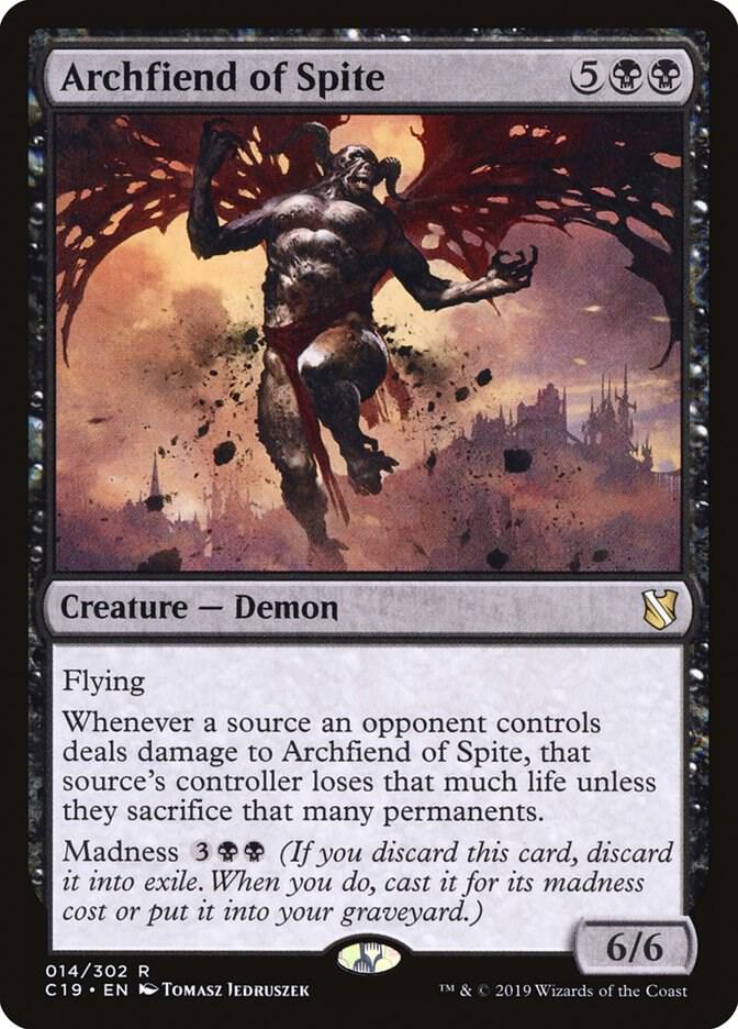 Archfiend of Spite 14 card from Commander 2019