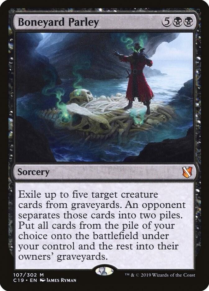Boneyard Parley 107 card from Commander 2019
