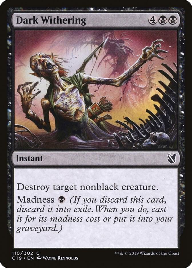 Dark Withering 110 card from Commander 2019
