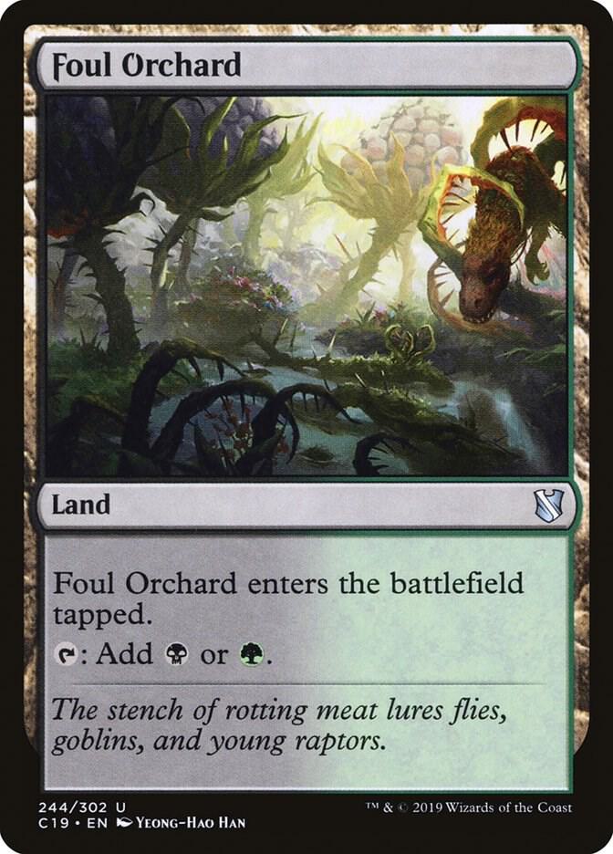 Foul Orchard 244 card from Commander 2019