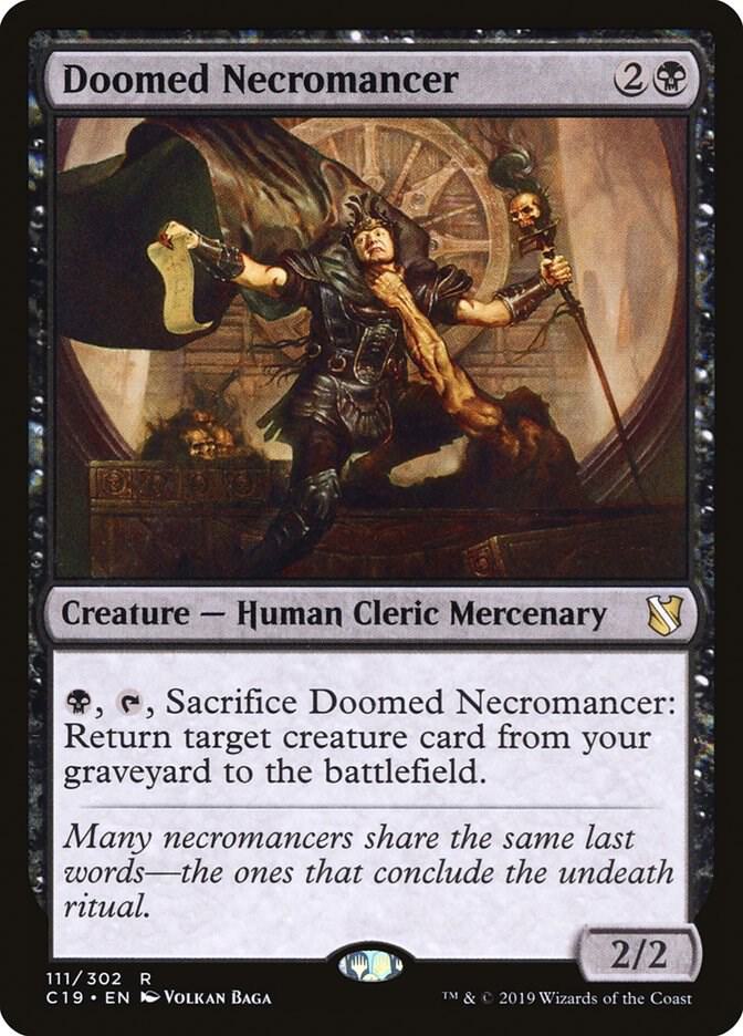 Doomed Necromancer 111 card from Commander 2019
