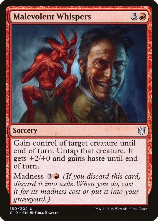 Malevolent Whispers 150 card from Commander 2019