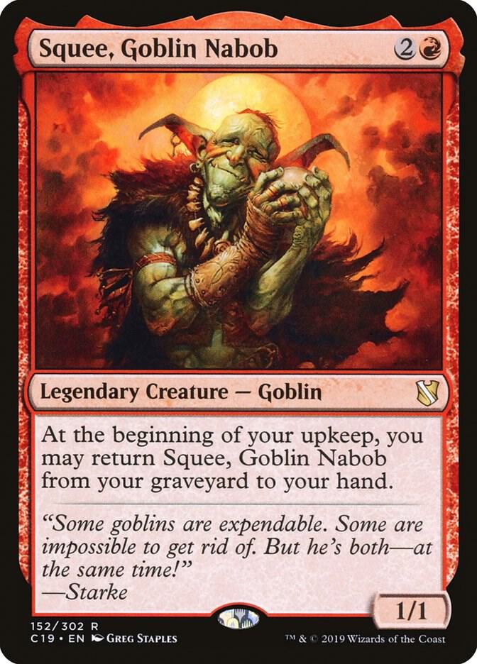 Squee, Goblin Nabob 152 card from Commander 2019