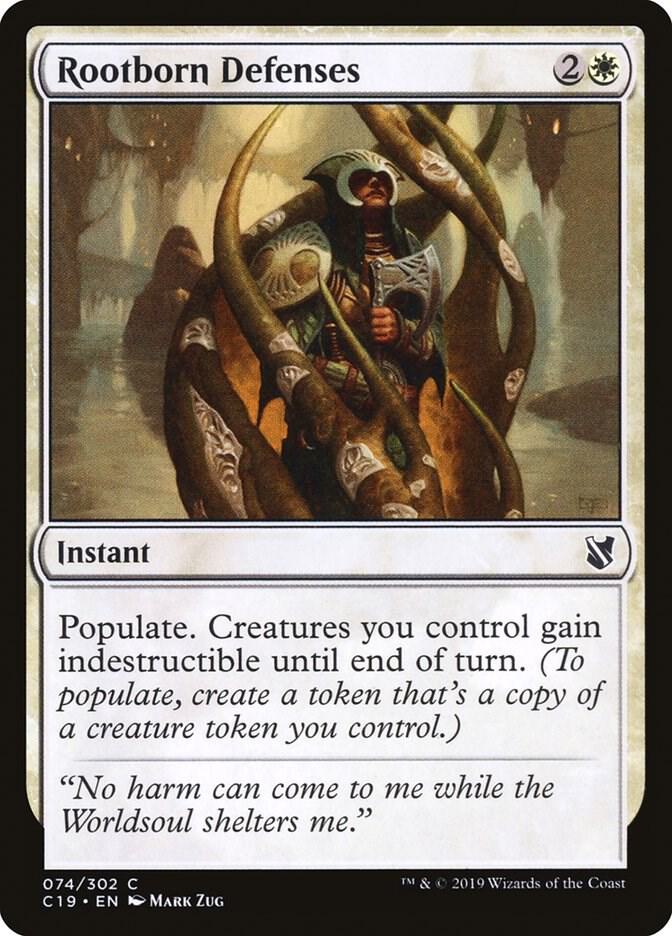 Rootborn Defenses 74 card from Commander 2019