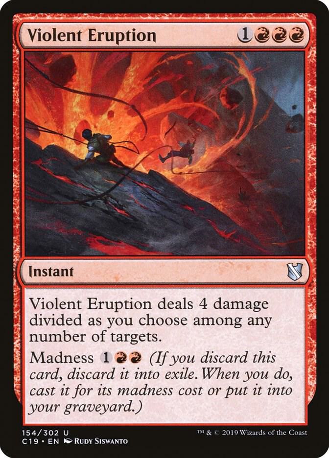 Violent Eruption 154 card from Commander 2019