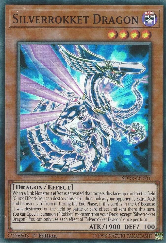 Silverrokket Dragon SDRR-EN001 card from Structure Deck: Rokket Revolt