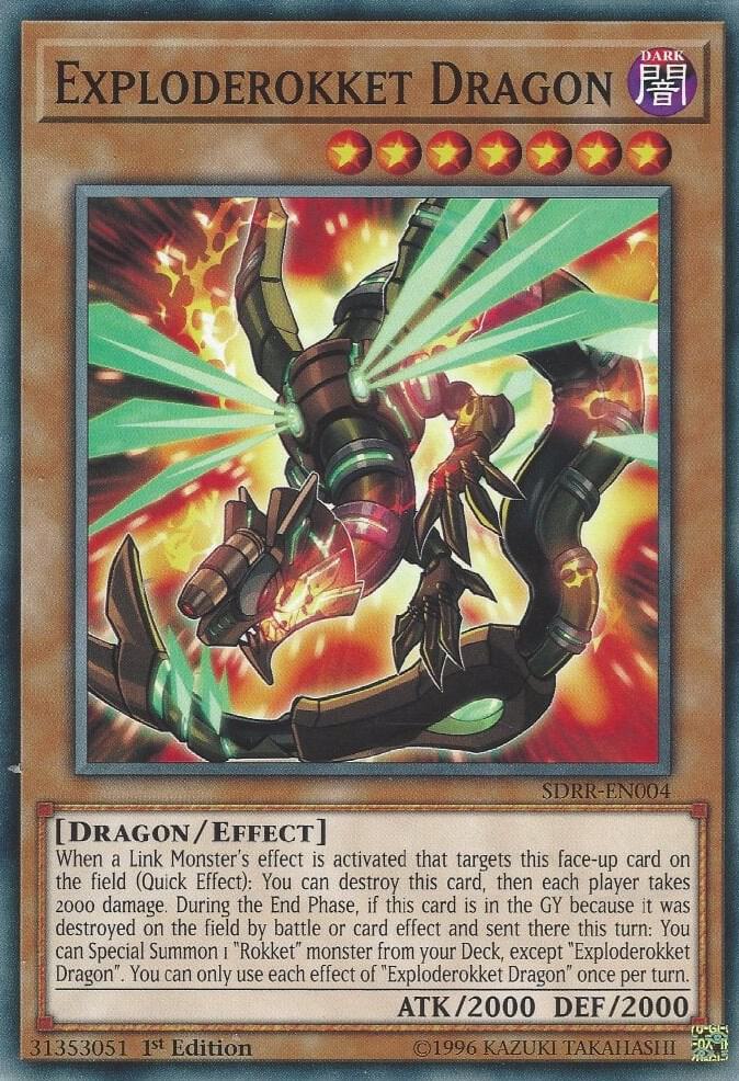 Exploderokket Dragon SDRR-EN004 card from Structure Deck: Rokket Revolt