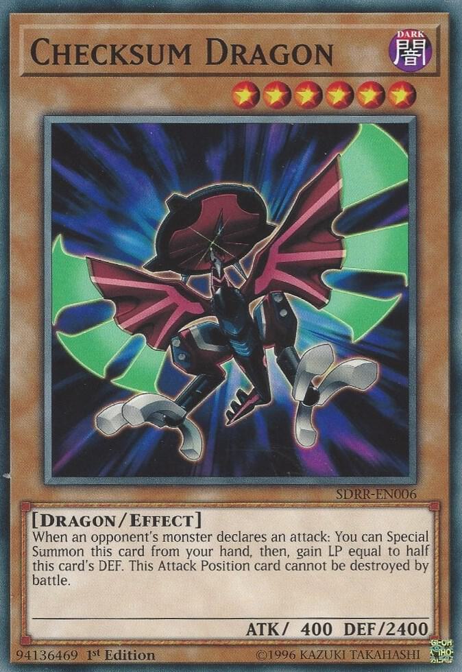 Checksum Dragon SDRR-EN006 card from Structure Deck: Rokket Revolt