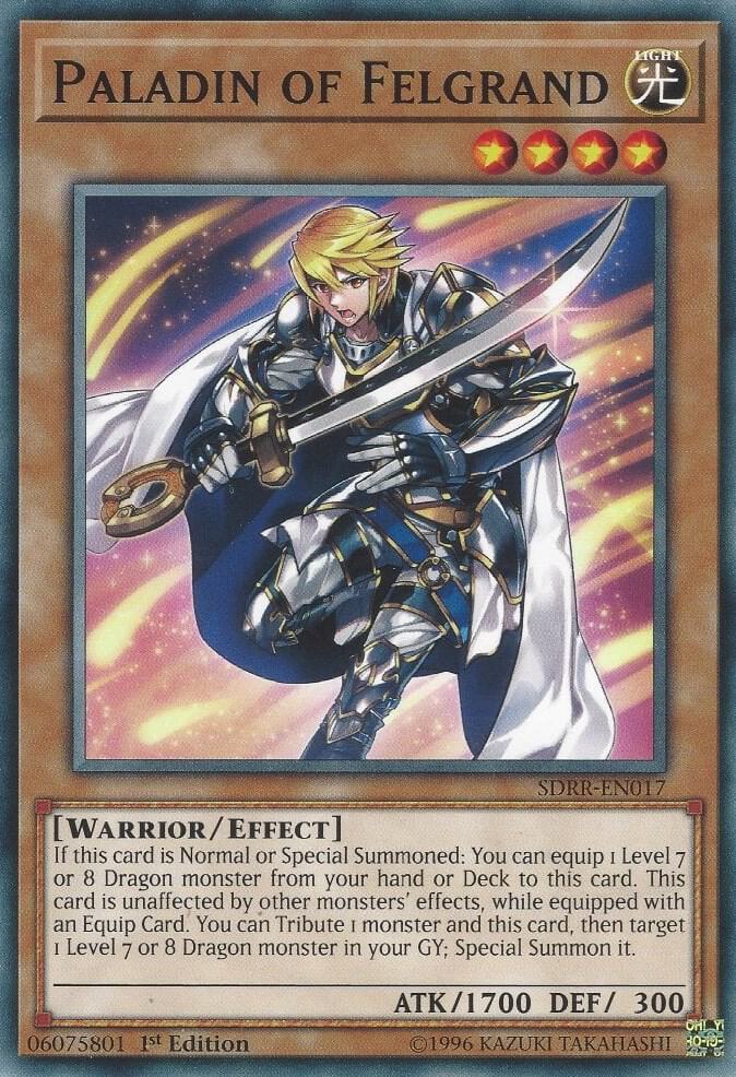 Paladin of Felgrand SDRR-EN017 card from Structure Deck: Rokket Revolt