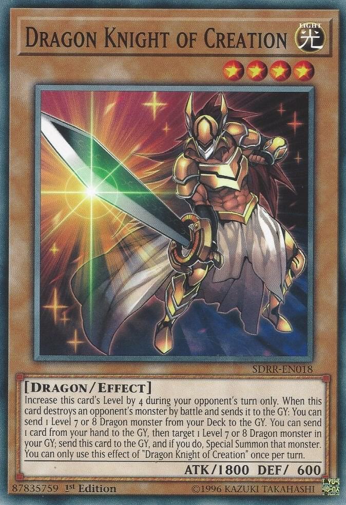 Dragon Knight of Creation SDRR-EN018 card from Structure Deck: Rokket Revolt
