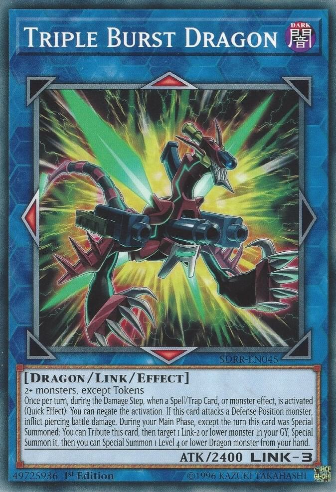 Triple Burst Dragon SDRR-EN045 card from Structure Deck: Rokket Revolt