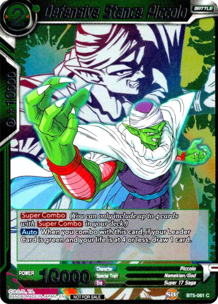 Defensive Stance Piccolo (Event Pack 4) BT5-061 card from Promotion Cards