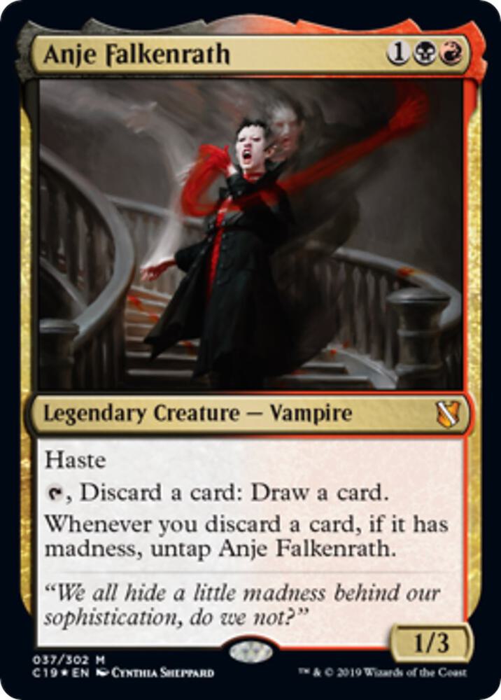 Anje Falkenrath (Commander 2019) 37 card from Oversize Cards