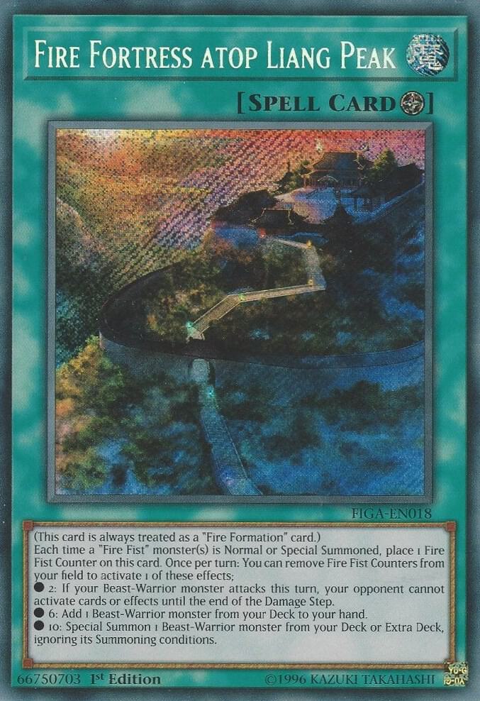 Fire Fortress atop Liang Peak FIGA-EN018 card from Fists of the Gadgets