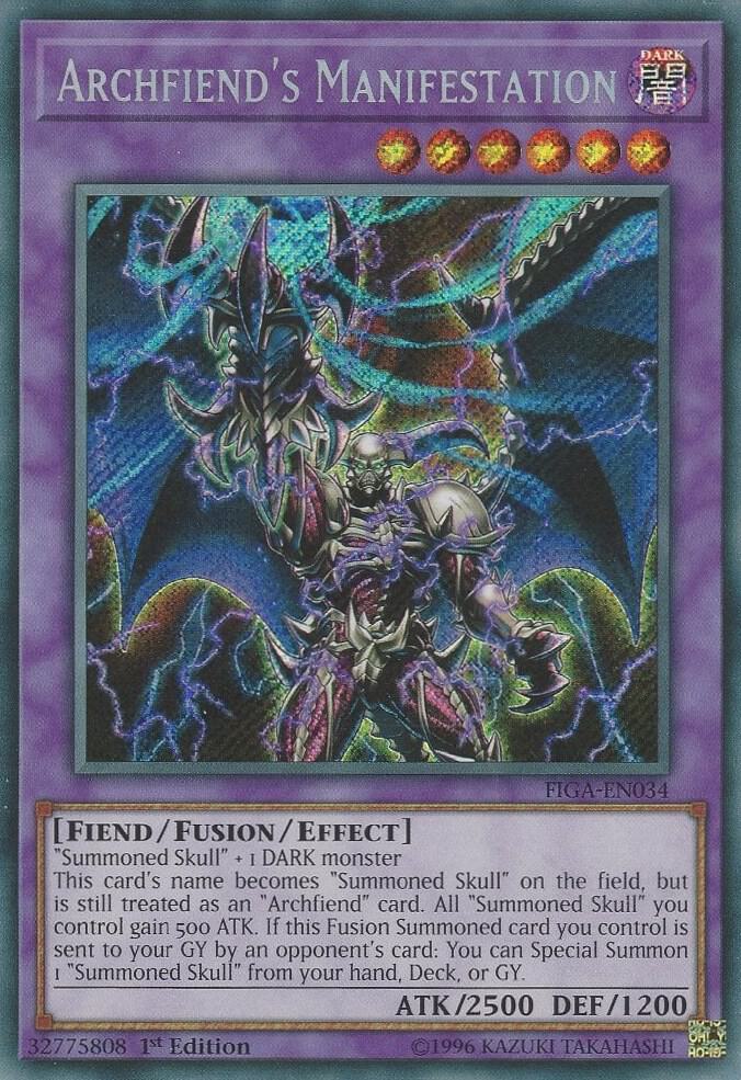 Archfiend's Manifestation FIGA-EN034 card from Fists of the Gadgets