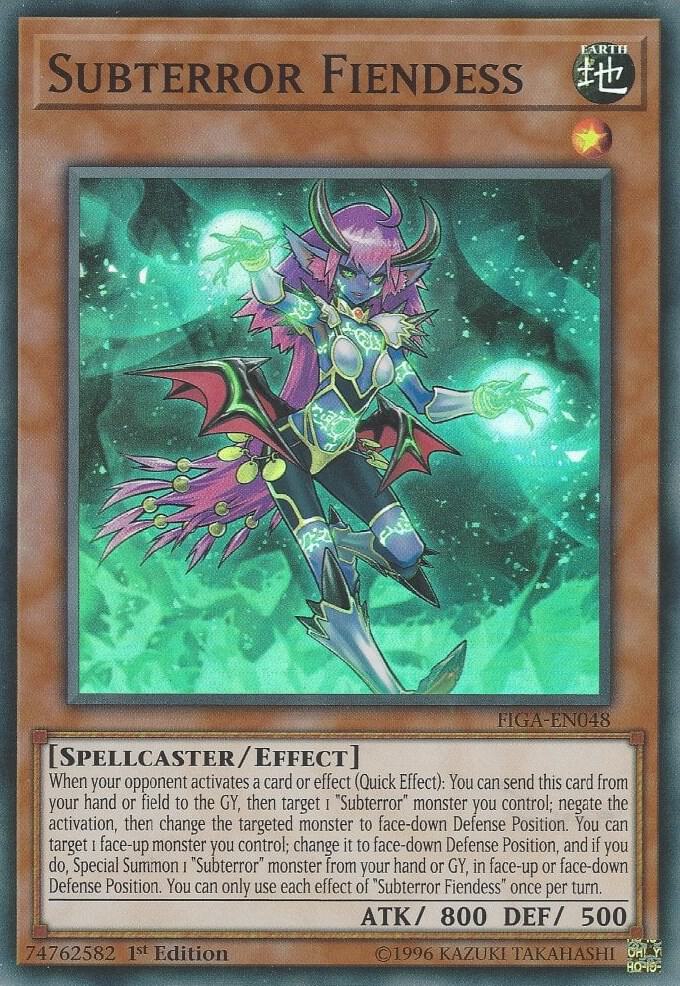 Subterror Fiendess FIGA-EN048 card from Fists of the Gadgets