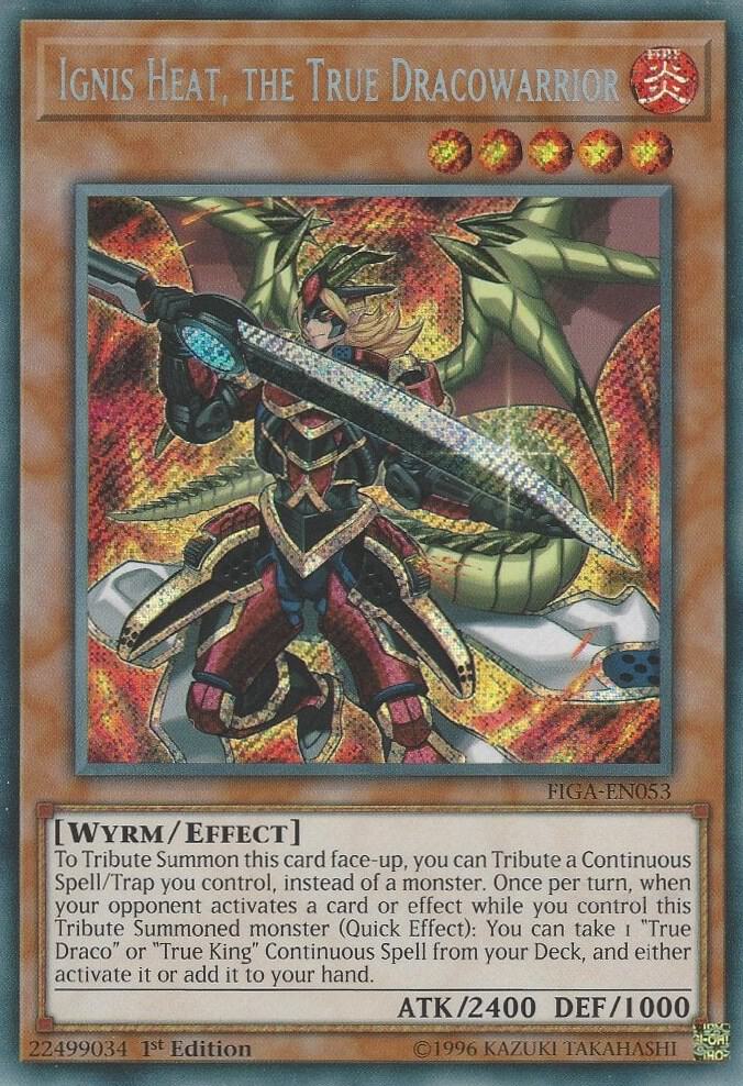 Ignis Heat, the True Dracowarrior FIGA-EN053 card from Fists of the Gadgets