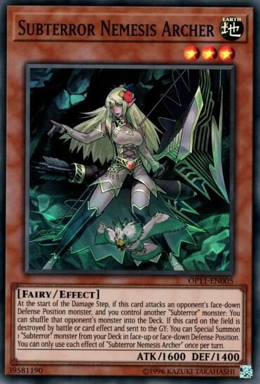 Subterror Nemesis Archer OP11-EN005 card from OTS Tournament Pack 11