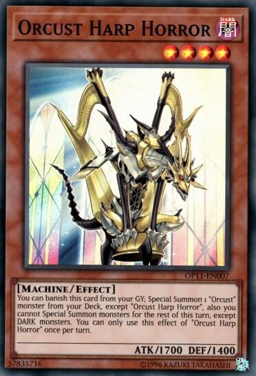 Orcust Harp Horror OP11-EN007 card from OTS Tournament Pack 11