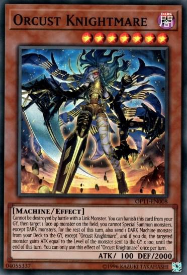 Orcust Knightmare OP11-EN008 card from OTS Tournament Pack 11