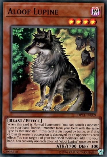 Aloof Lupine OP11-EN009 card from OTS Tournament Pack 11