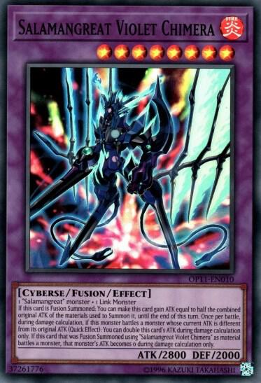 Salamangreat Violet Chimera OP11-EN010 card from OTS Tournament Pack 11