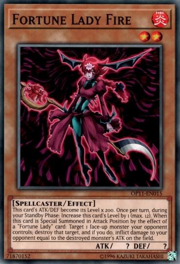 Fortune Lady Fire OP11-EN015 card from OTS Tournament Pack 11