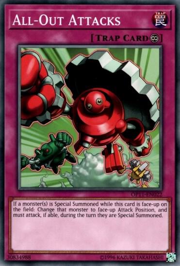 All-Out Attacks OP11-EN022 card from OTS Tournament Pack 11
