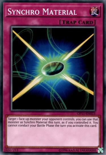 Synchro Material OP11-EN023 card from OTS Tournament Pack 11